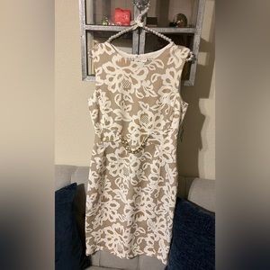 Kate and Lily Dress Women; Size 8; Color: Beige and White; NWT